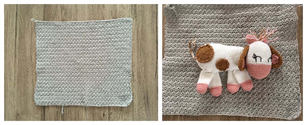 Blog-Inhaltsbild für 'Kuhkissen Karla, kostenlose Häkelanleitung'